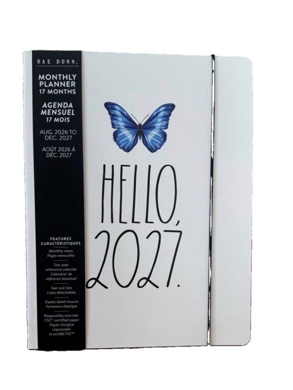 Rae Dunn 2027 Planner Calendar Aug 2026 - Dec 2027 Cover